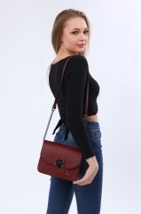 VOLGA MODEL OMUZ ÇANTASI Bordo