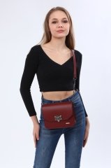 VOLGA MODEL OMUZ ÇANTASI Bordo