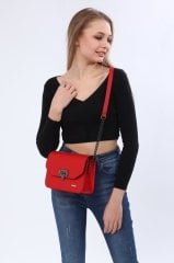 VOLGA MODEL OMUZ ÇANTASI Kırmızı