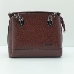 SOHO MODEL ÇANTA Bordo Yılan Desenli