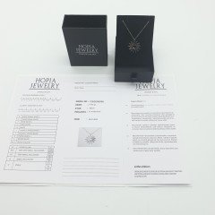HOPIA MODEL GÜNEŞ FİGÜRLÜ PIRLANTALI GÜMÜŞ  KOLYE
