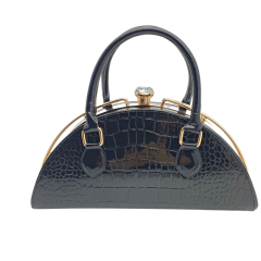 LADY 002 (YARIM AY) KROKO SİYAH