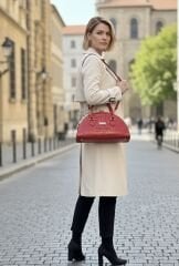 LADY 008 Kırmızı Yılan Desenli