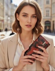 Noxe Model Hakiki Deri Kadın Orta Boy Cüzdan