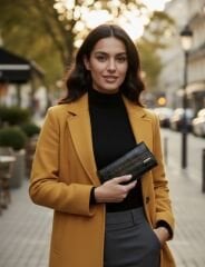 Noxe Model Hakiki Deri Kadın Orta Boy Cüzdan KROKO SİYAH