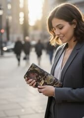 Elsa Model Hakiki Deri Kadın Cüzdan